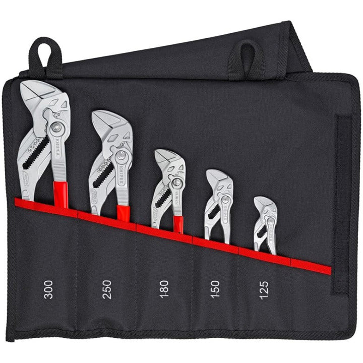 KNIPEX 00 19 55 S4 Pliers Wrench Set in Tool Roll 5 Piece – Professional Pliers Wrench Kit