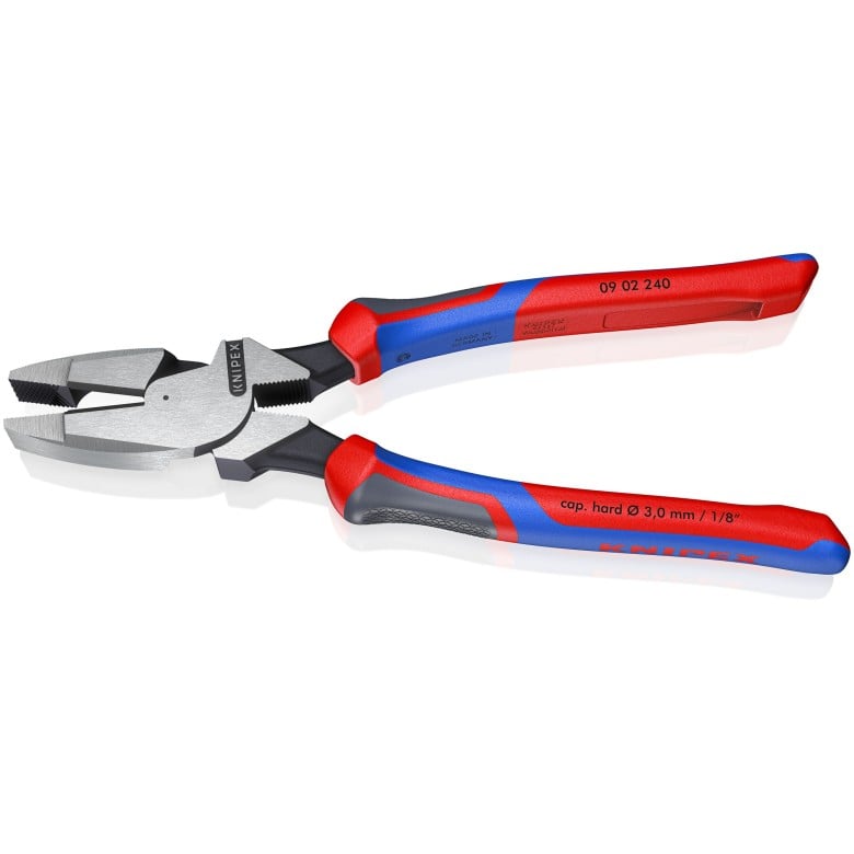 KNIPEX 09 02 240 SBA High Leverage Lineman's Pliers New England Head 9-1/2" – Electrician Grade