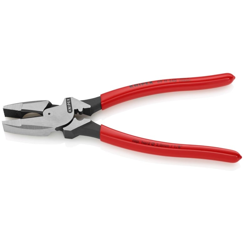 KNIPEX 09 11 240 SBA High Leverage Lineman's Pliers New England Fish Tape 9-1/2" – Electrician Grade