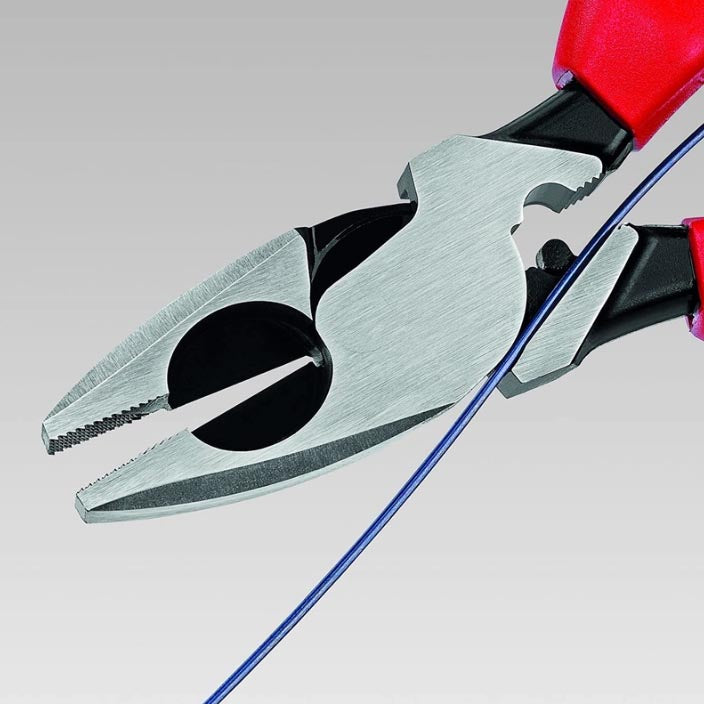 KNIPEX 09 11 240 SBA High Leverage Lineman's Pliers New England Fish Tape 9-1/2" – Electrician Grade