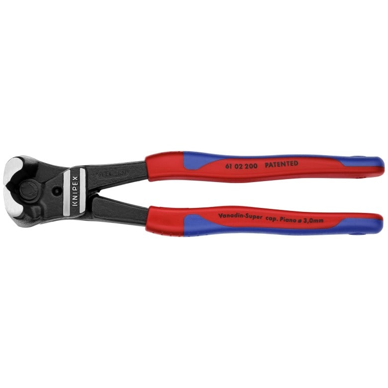 KNIPEX 61 02 200 High Leverage Bolt End-Cutting Nippers 8" – Professional Grade