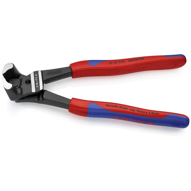 KNIPEX 61 02 200 High Leverage Bolt End-Cutting Nippers 8" – Professional Grade