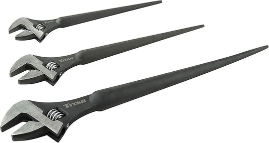 Titan 3-Piece Adjustable Spud Wrench Set – 8", 10" & 12" with Alignment Pin