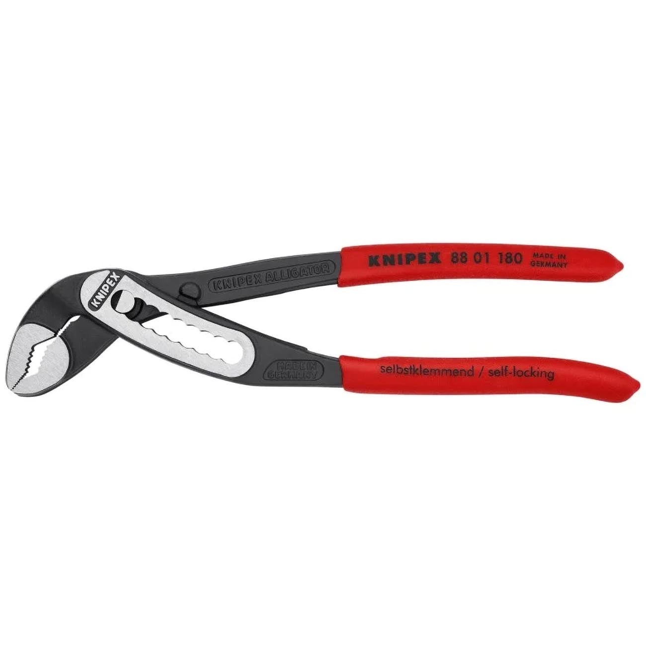 KNIPEX 88 01 180 Alligator Water Pump Pliers 7-1/4" – High Leverage Adjustable Pliers