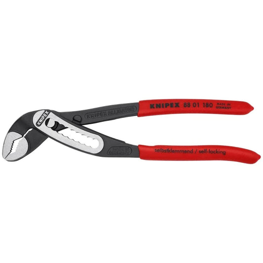 KNIPEX 88 01 180 Alligator Water Pump Pliers 7-1/4" – High Leverage Adjustable Pliers
