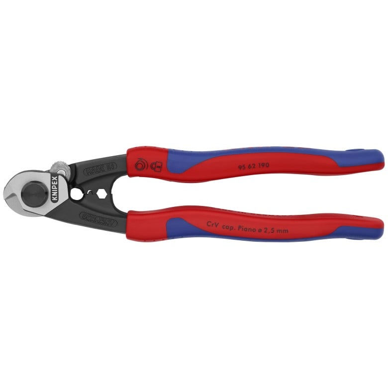 KNIPEX 95 62 190 Wire Rope Shears 7-1/2" – Professional Cable Cutters