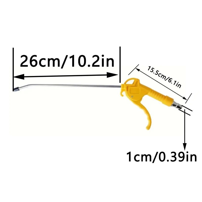 Heavy-Duty Air Blow Gun – High Flow Compressor Blower with Angled Nozzle | Short & Long Style