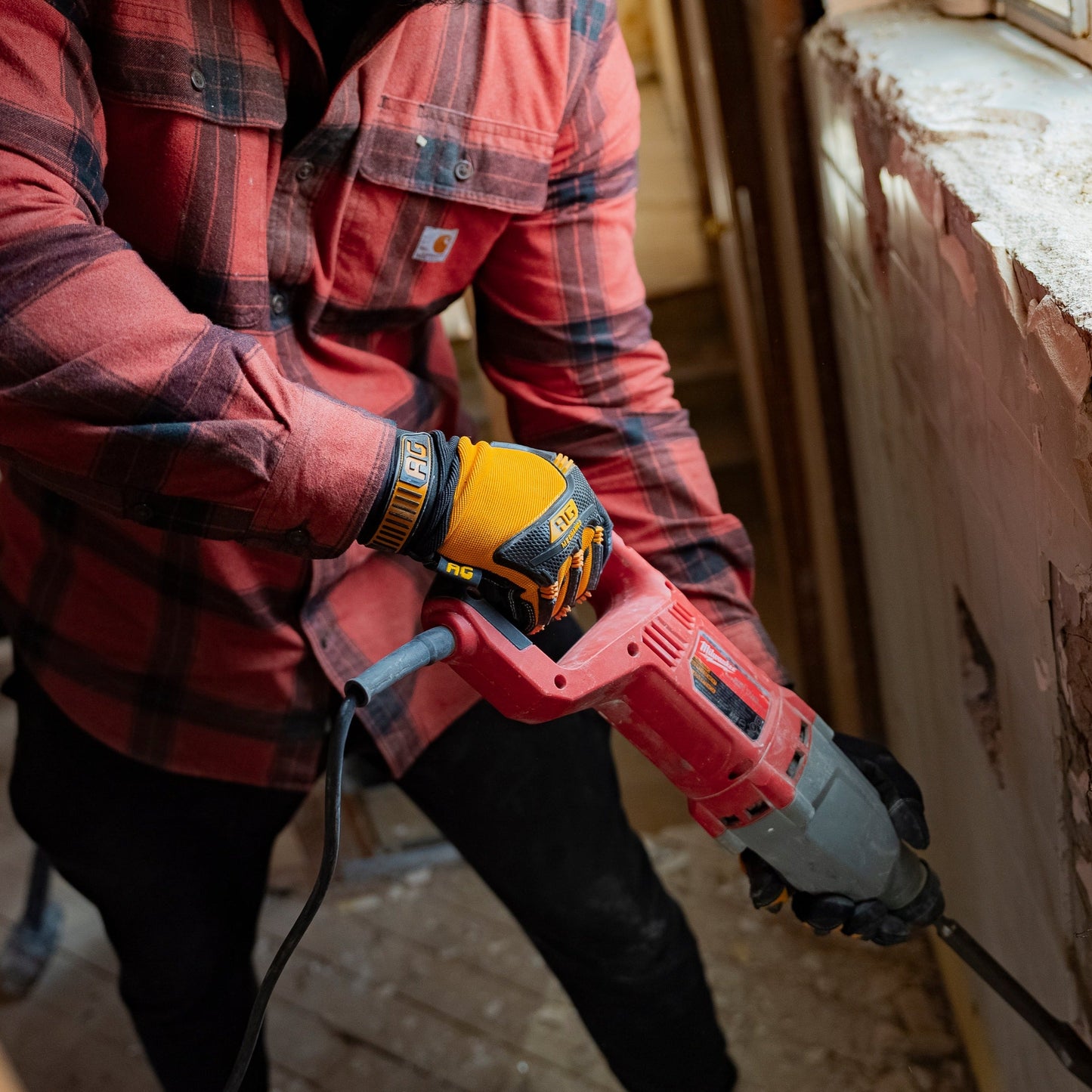 Impact Resistant Mechanics Gloves – Advanced Gloves SG-300 | Cowhide Leather Work Gloves