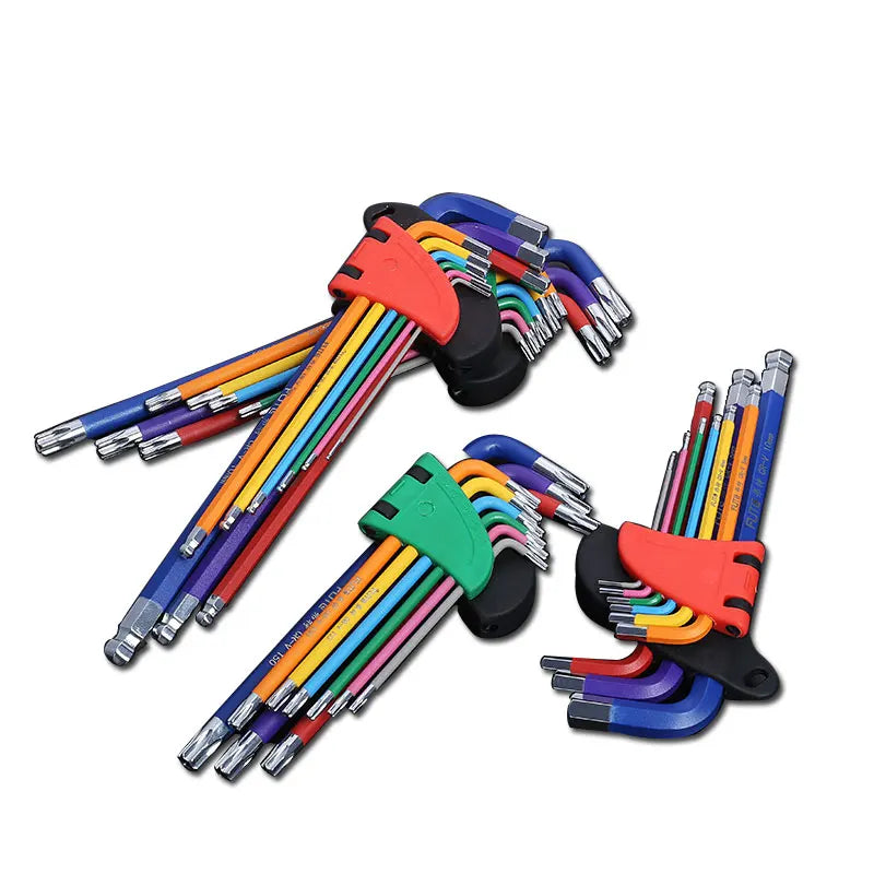 Hex & Torx Key Set – Long Arm, Short & Folding Allen Wrench Kit for Mechanics | SAE & Metric