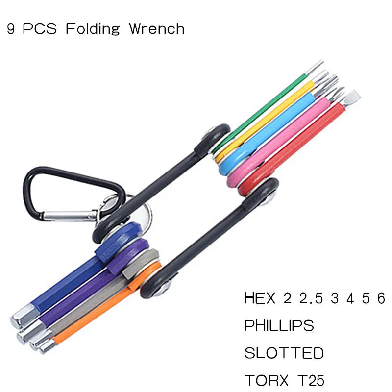 Hex & Torx Key Set – Long Arm, Short & Folding Allen Wrench Kit for Mechanics | SAE & Metric