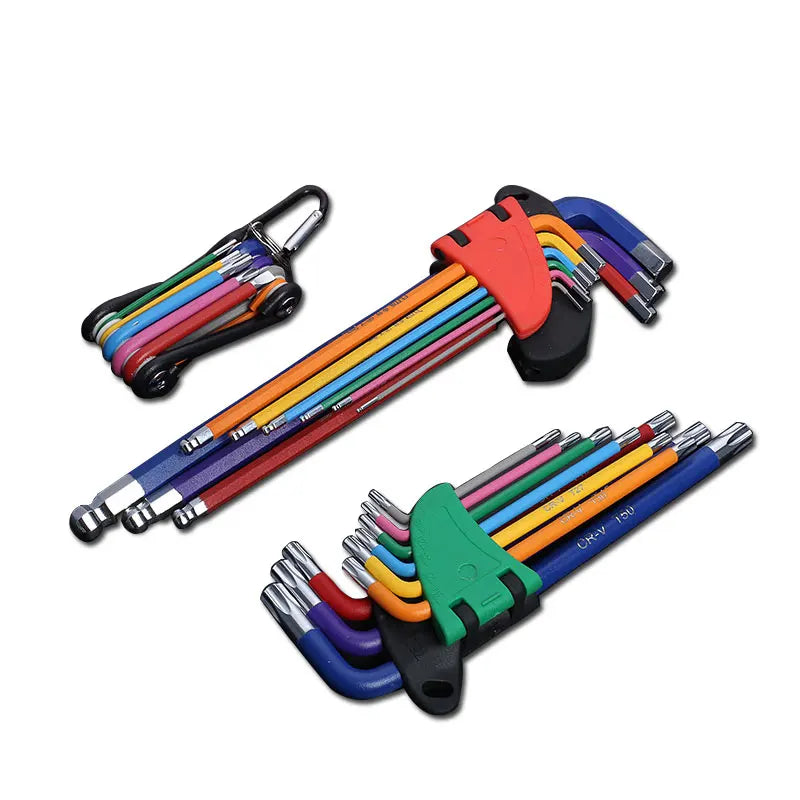 Hex & Torx Key Set – Long Arm, Short & Folding Allen Wrench Kit for Mechanics | SAE & Metric