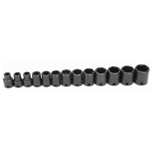 Williams Metric 3/8" Drive Impact Shallow Supertorque Socket Set, 6-Point, 13 Piece