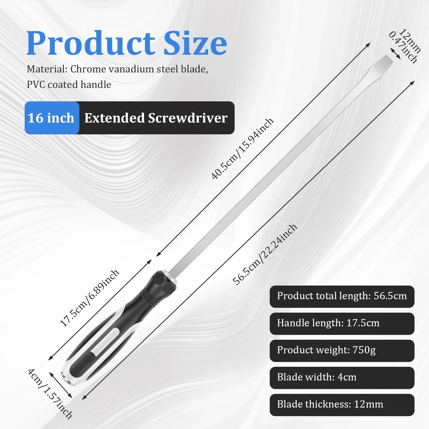 Heavy Duty Extended Demolition Screwdriver Set