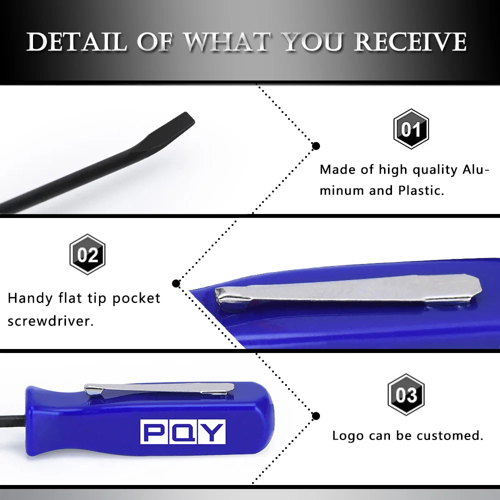 Pocket Pry Bar Angled 4-Sided – Auto Trim & Panel Removal Tool