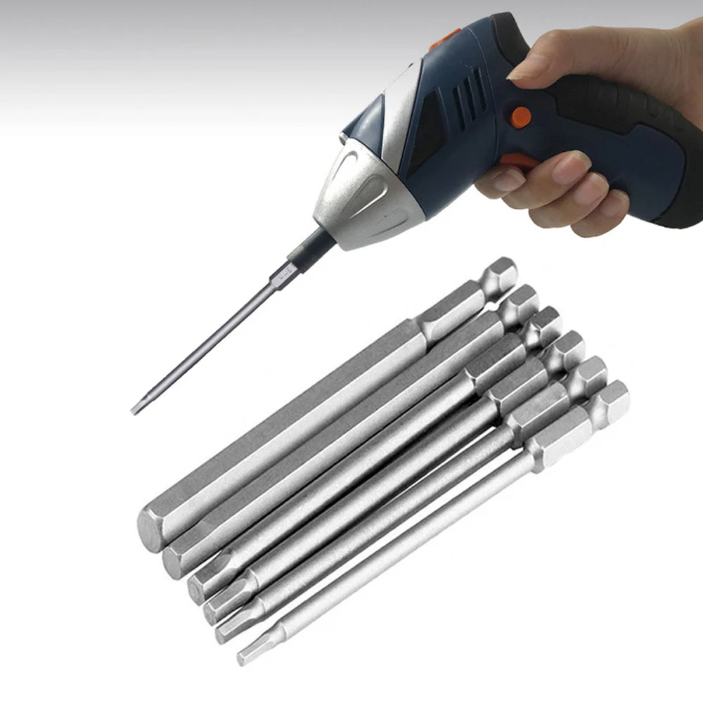 8-Pc Hex Head Allen Wrench Drill Bit Set – SAE & Metric | 100mm Electric Screwdriver Bits