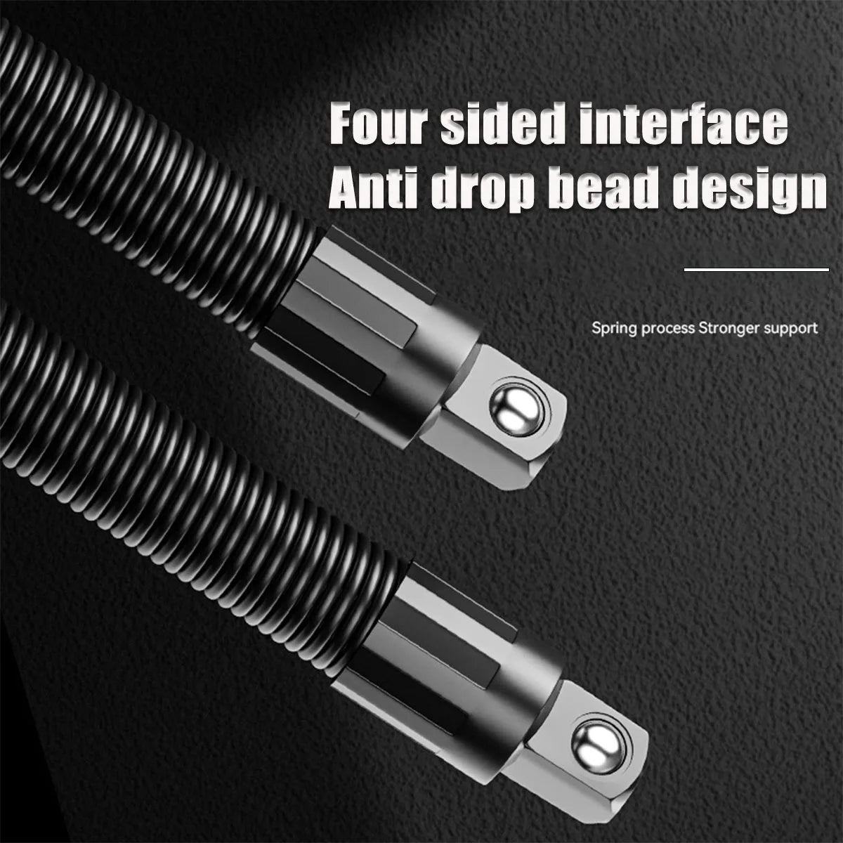 Flexible Socket Extension Bar Set – 250mm & 350mm | 1/4" 3/8" 1/2" Drive for Mechanics