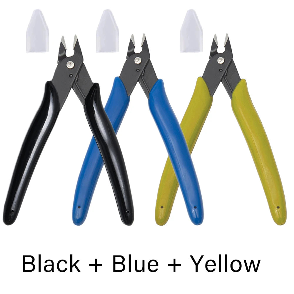 Sharp Diagonal Plier Cutter – Flush Cut Wire & Zip Tie Snips | Blue, Yellow, Black | Single, 2-Pc & 3-Pc Sets