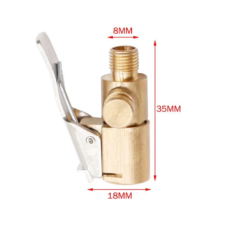 Clip-On Tire Air Chuck – Brass Valve Connector for Air Compressor