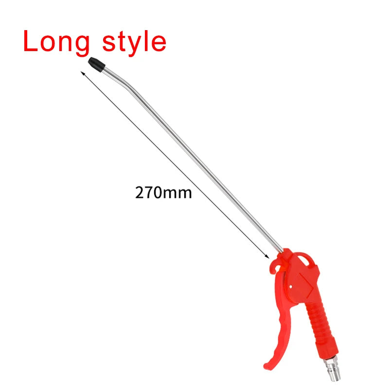 Heavy-Duty Air Blow Gun – High Flow Compressor Blower with Angled Nozzle | Short & Long Style