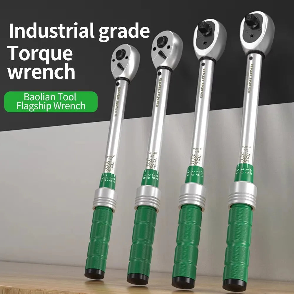Click-Type Torque Wrench – 1/4", 3/8" & 1/2" Drive | Multiple Torque Ranges for Mechanics