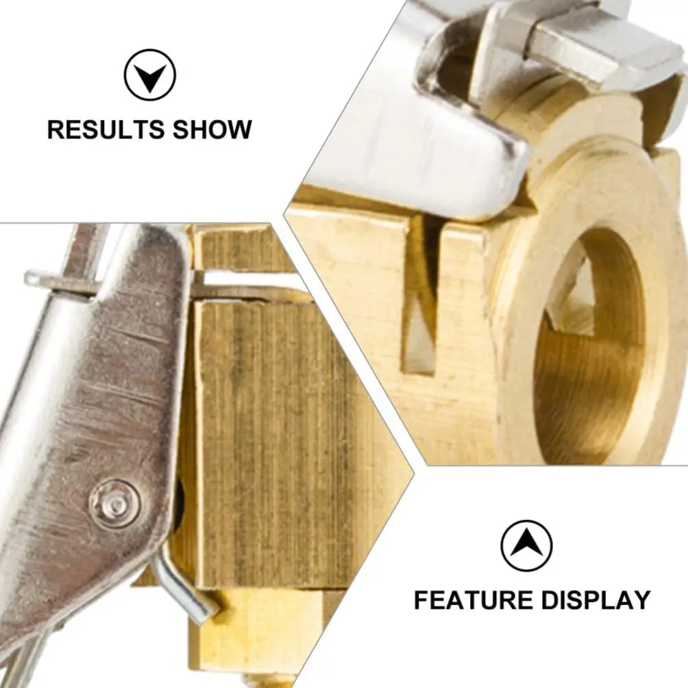 Clip-On Tire Air Chuck – Brass Valve Connector for Air Compressor