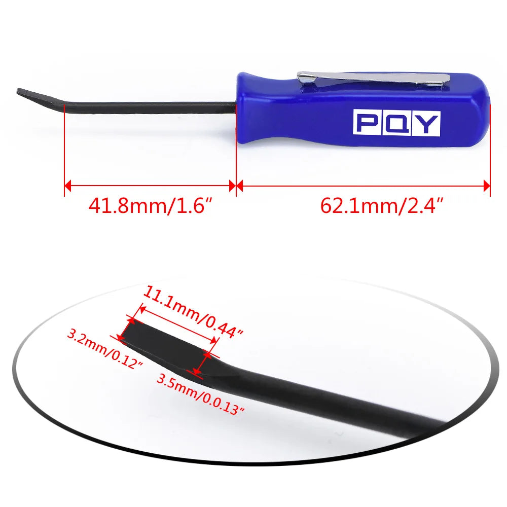 Pocket Pry Bar Short Angled 4-Sided Grip Car Repair Remover Hand Tool