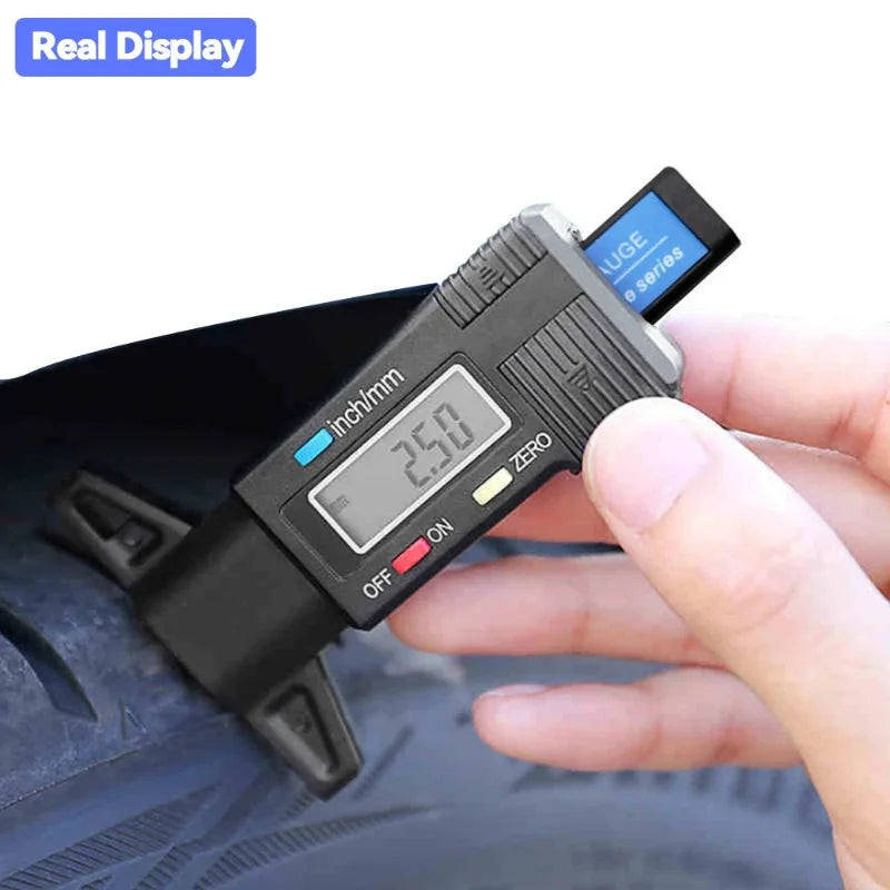 Digital Tire Tread Depth Gauge (0–25mm LCD) – Fleet & Mechanic Tool