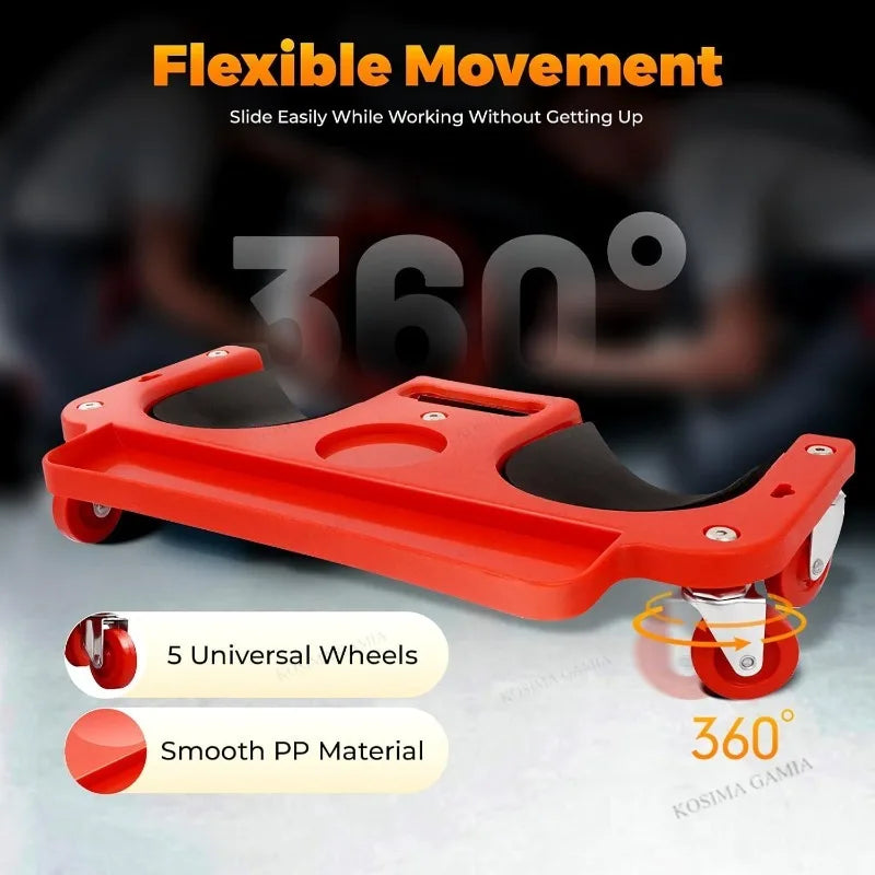 Rolling Knee Pads with Wheels – Mechanic & Floor Work Kneeling Creeper