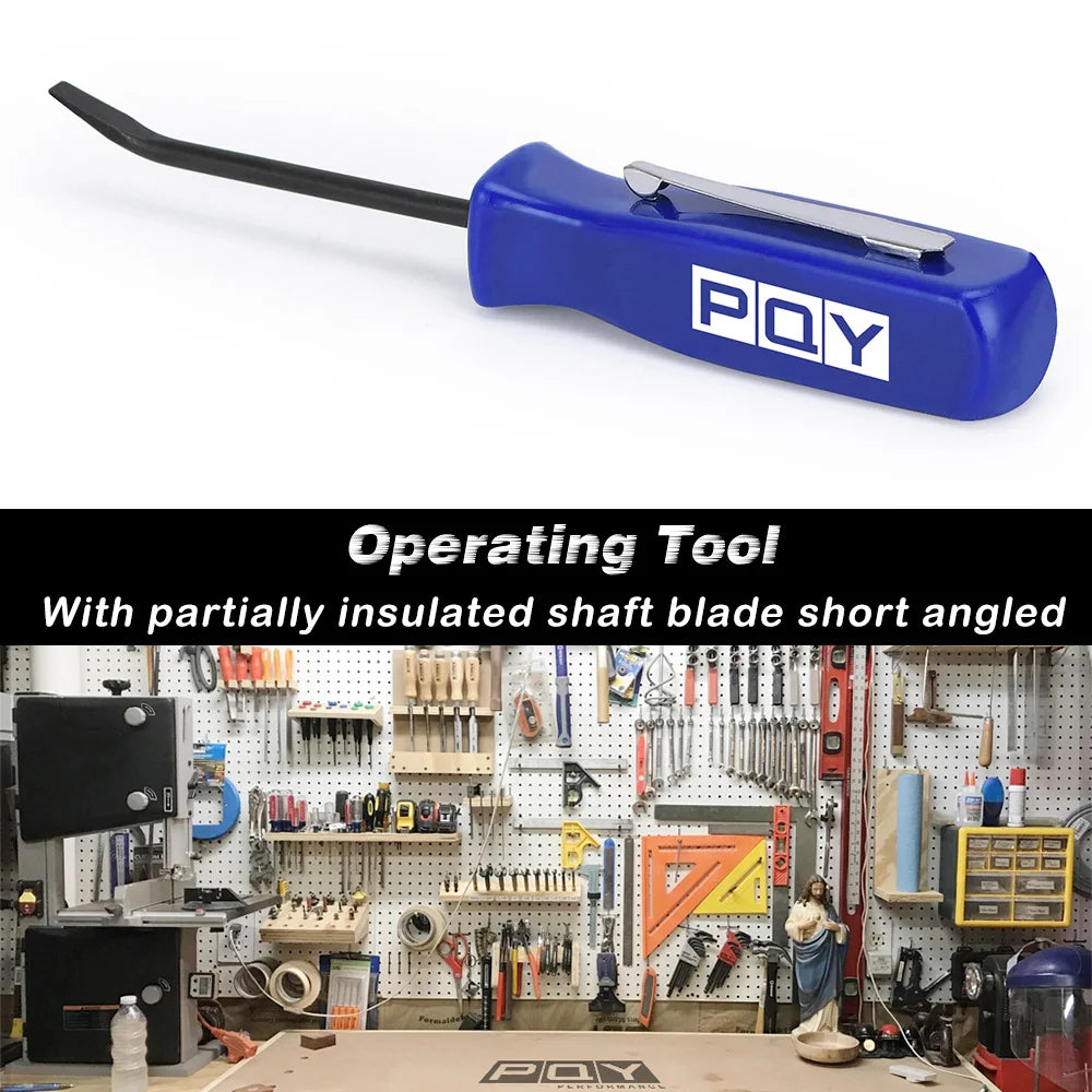 Pocket Pry Bar Short Angled 4-Sided Grip Car Repair Remover Hand Tool