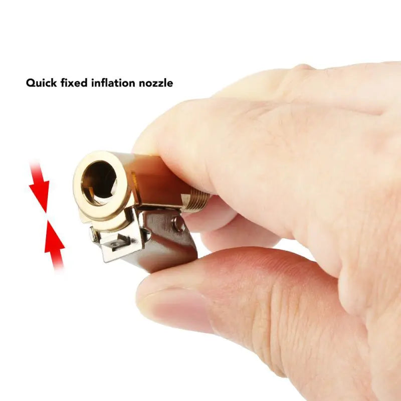 Clip-On Tire Air Chuck – Brass Valve Connector for Air Compressor