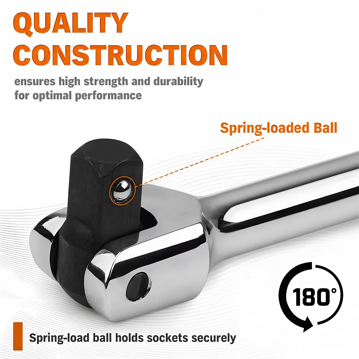 3-Piece Breaker Bar Set – 1/4", 3/8" & 1/2" Drive, 180° Rotating Head