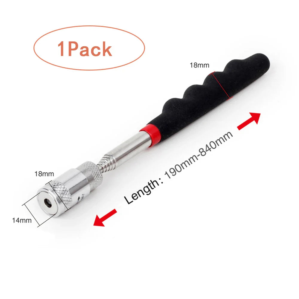 Telescopic Magnetic Pickup Tool with LED – Extendable Magnet Pen for Screws, Nuts & Bolts (Up to 31 in / 79 cm)