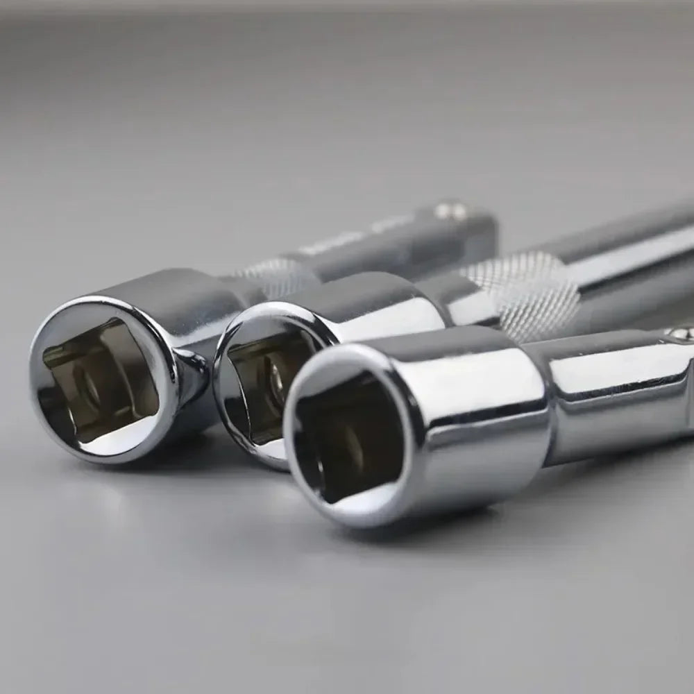 Ratchet Wrench Extension Bar Set – 3-Pc | 1/4", 3/8" & 1/2" Drive | 50/100/150/250mm Socket Extender Kit