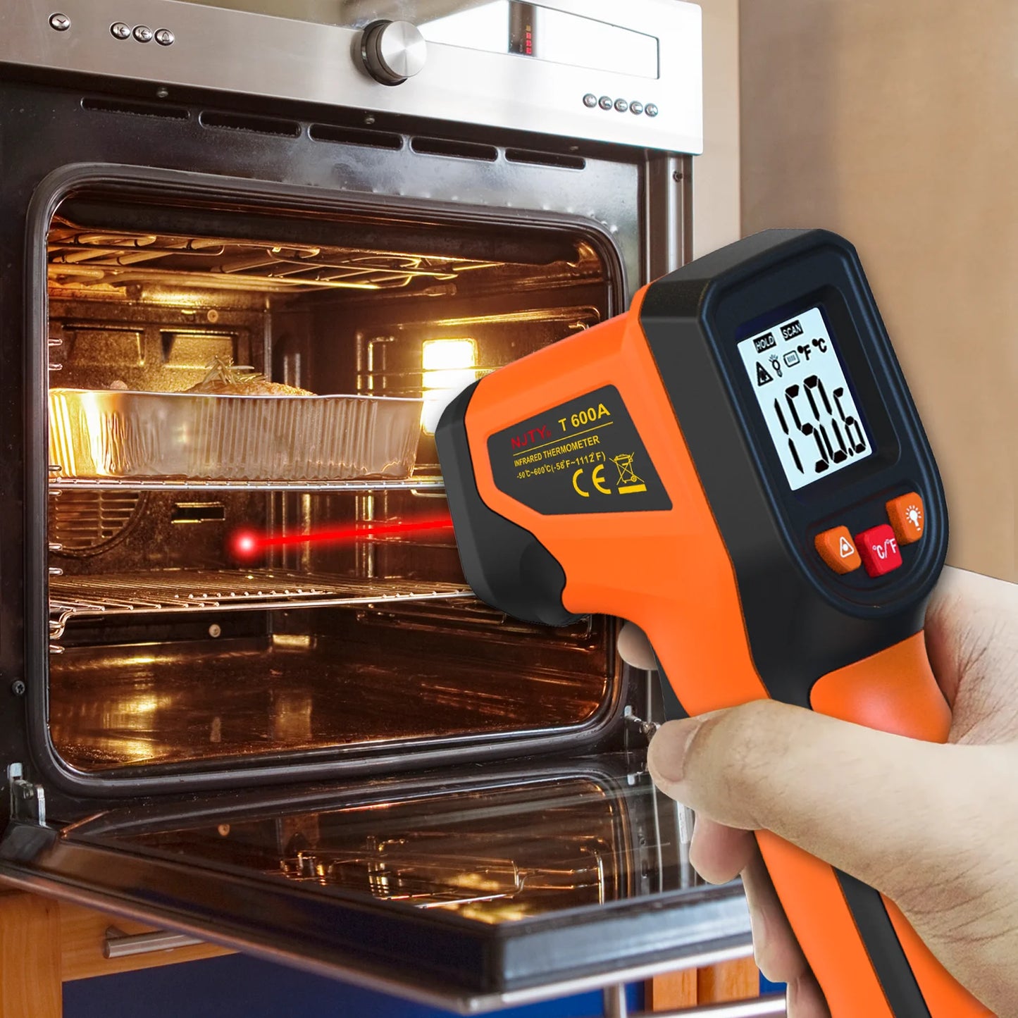 NJTY Digital Infrared Thermometer Gun – -58°F to 1112°F | T600 & T600A Models