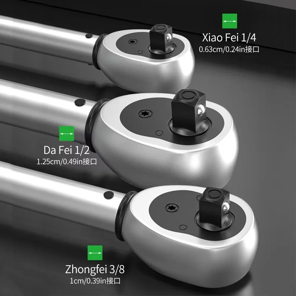 Click-Type Torque Wrench – 1/4", 3/8" & 1/2" Drive | Multiple Torque Ranges for Mechanics