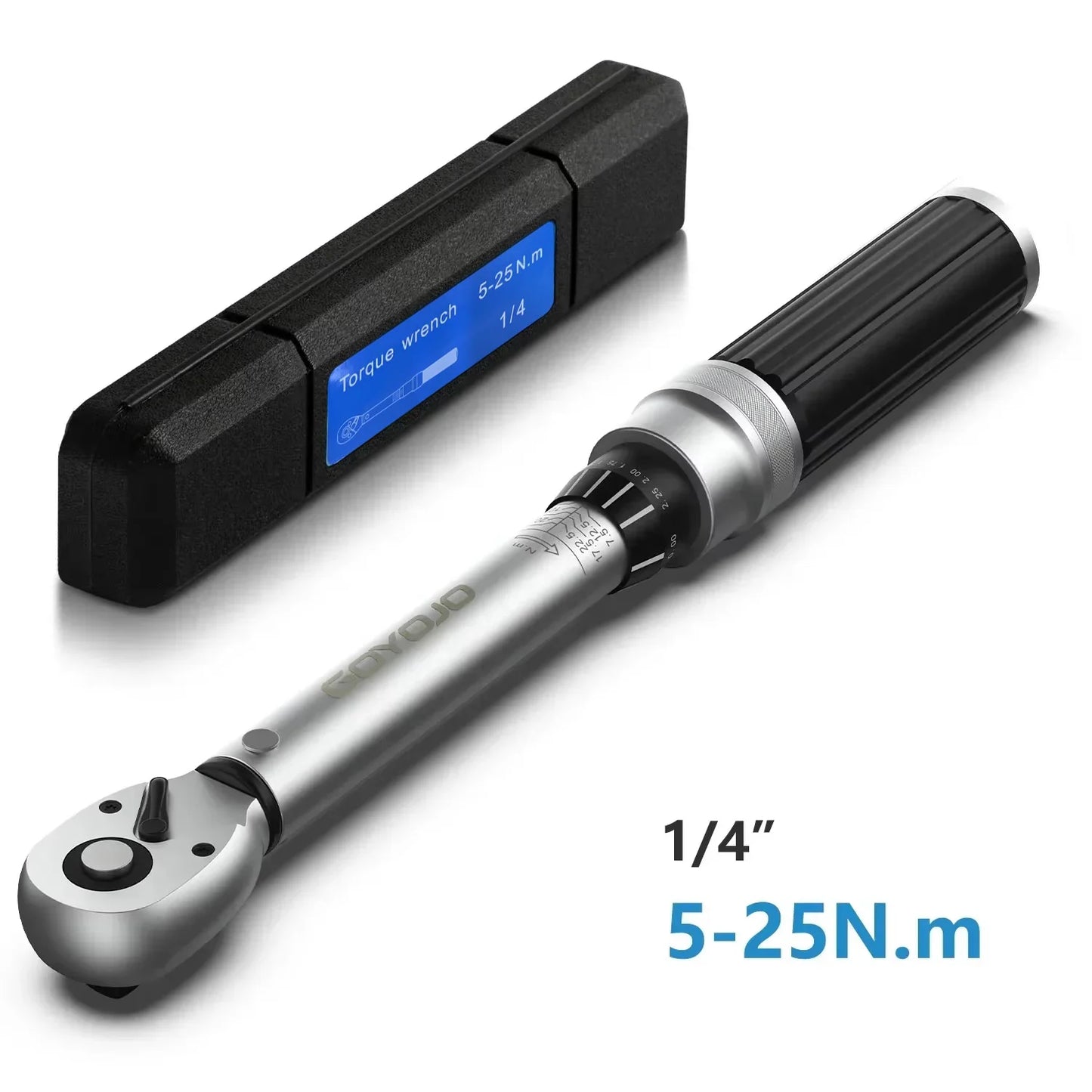3/8" Drive Click Torque Wrench – 4–44 ft-lb (5–60 Nm) for Auto & Fleet Repair