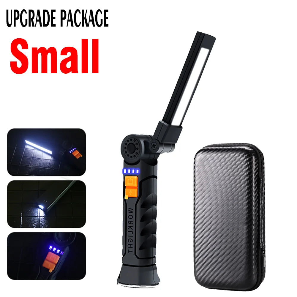 Rechargeable LED Work Light – Magnetic Hook Hanging Light for Mechanics & Job Sites
