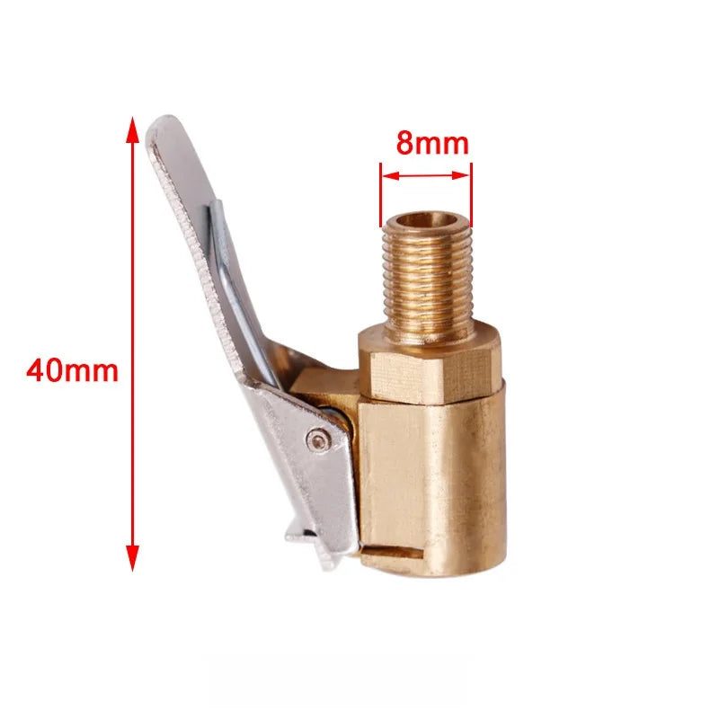 Clip-On Tire Air Chuck – Brass Valve Connector for Air Compressor