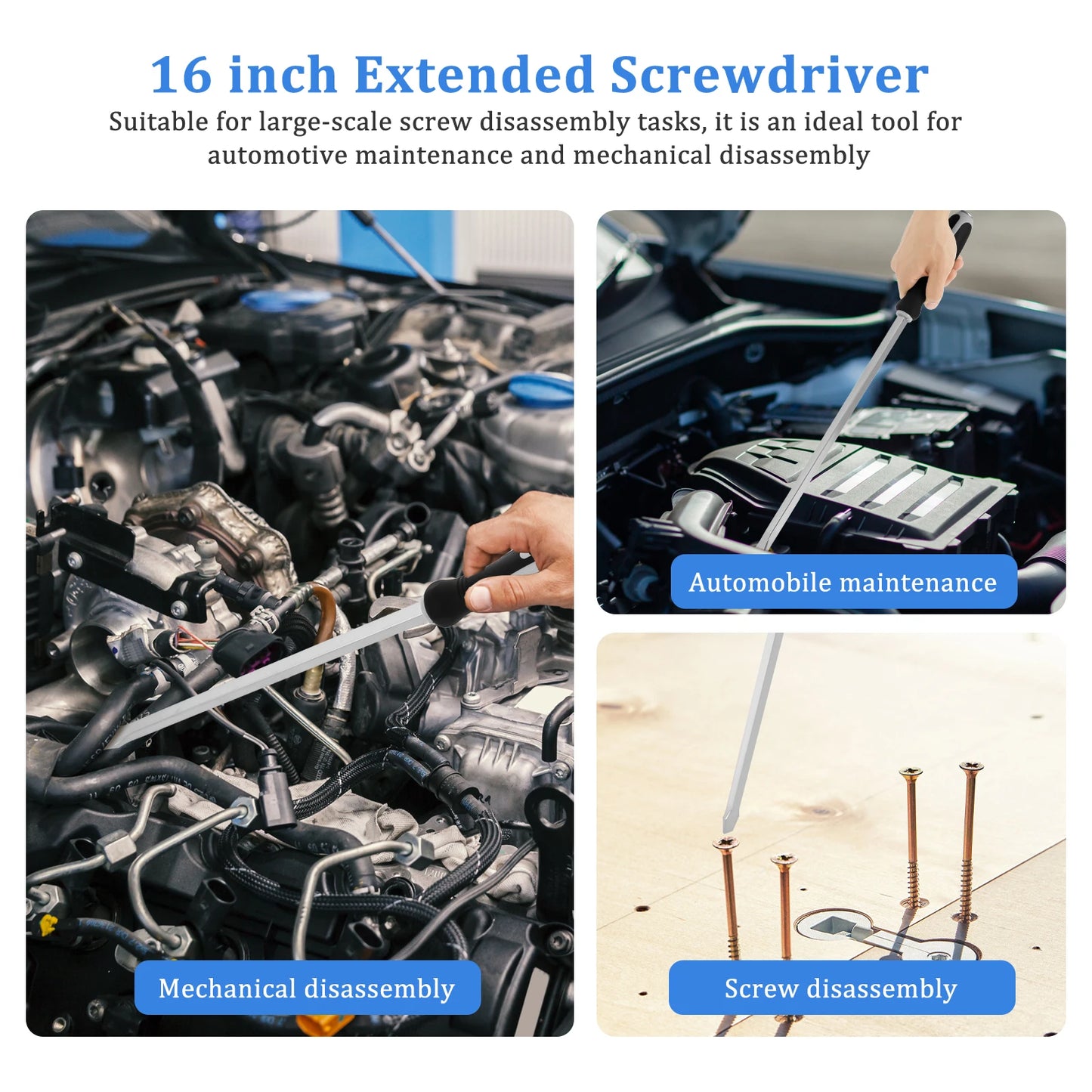 Heavy Duty Extended Demolition Screwdriver Set