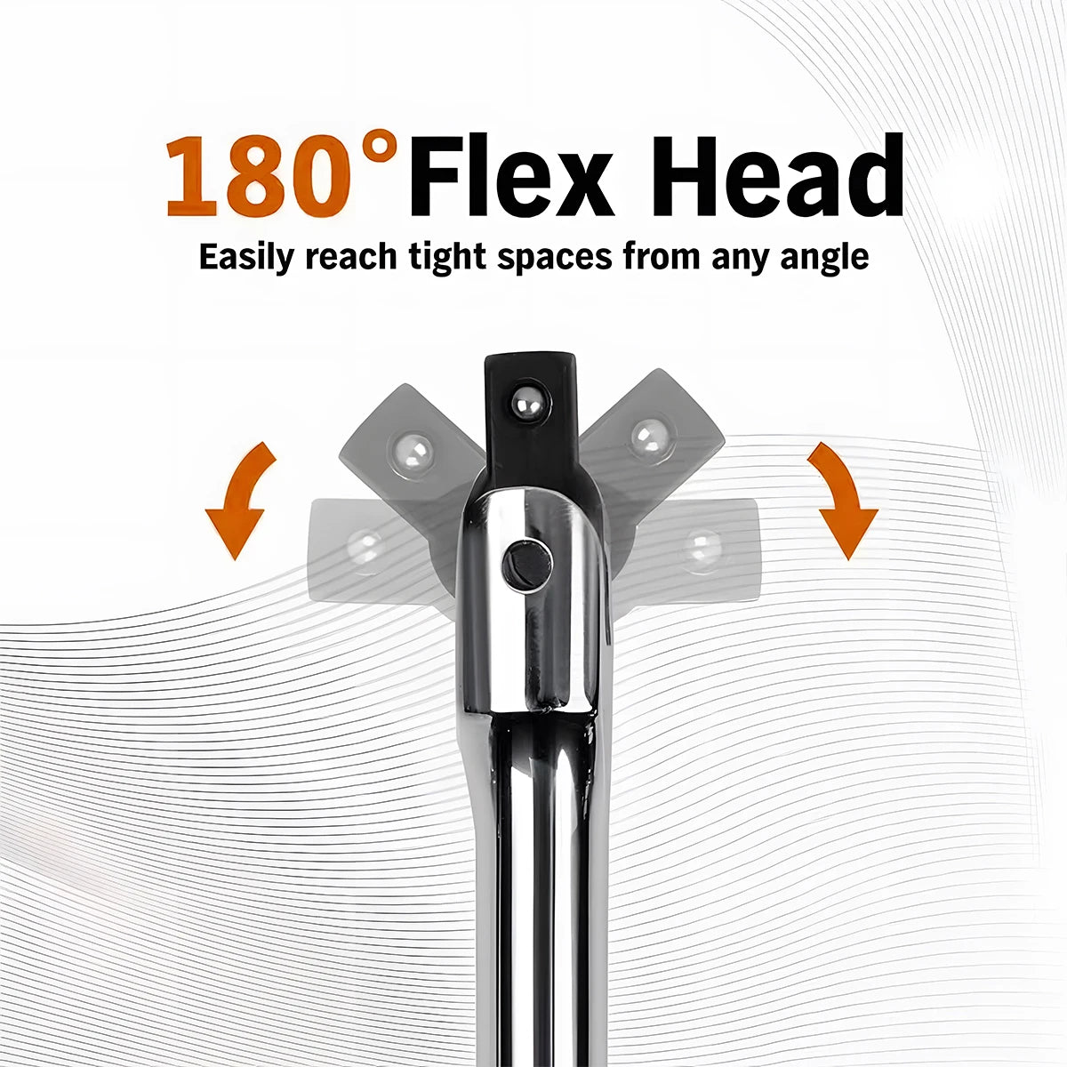 3-Piece Breaker Bar Set – 1/4", 3/8" & 1/2" Drive, 180° Rotating Head