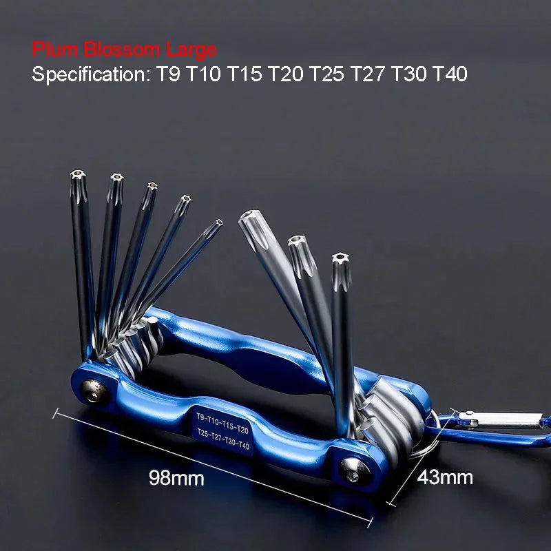 Folding Hex & Torx Wrench Set – Portable Pocket Allen Key Tool for Mechanics & Fleet Techs