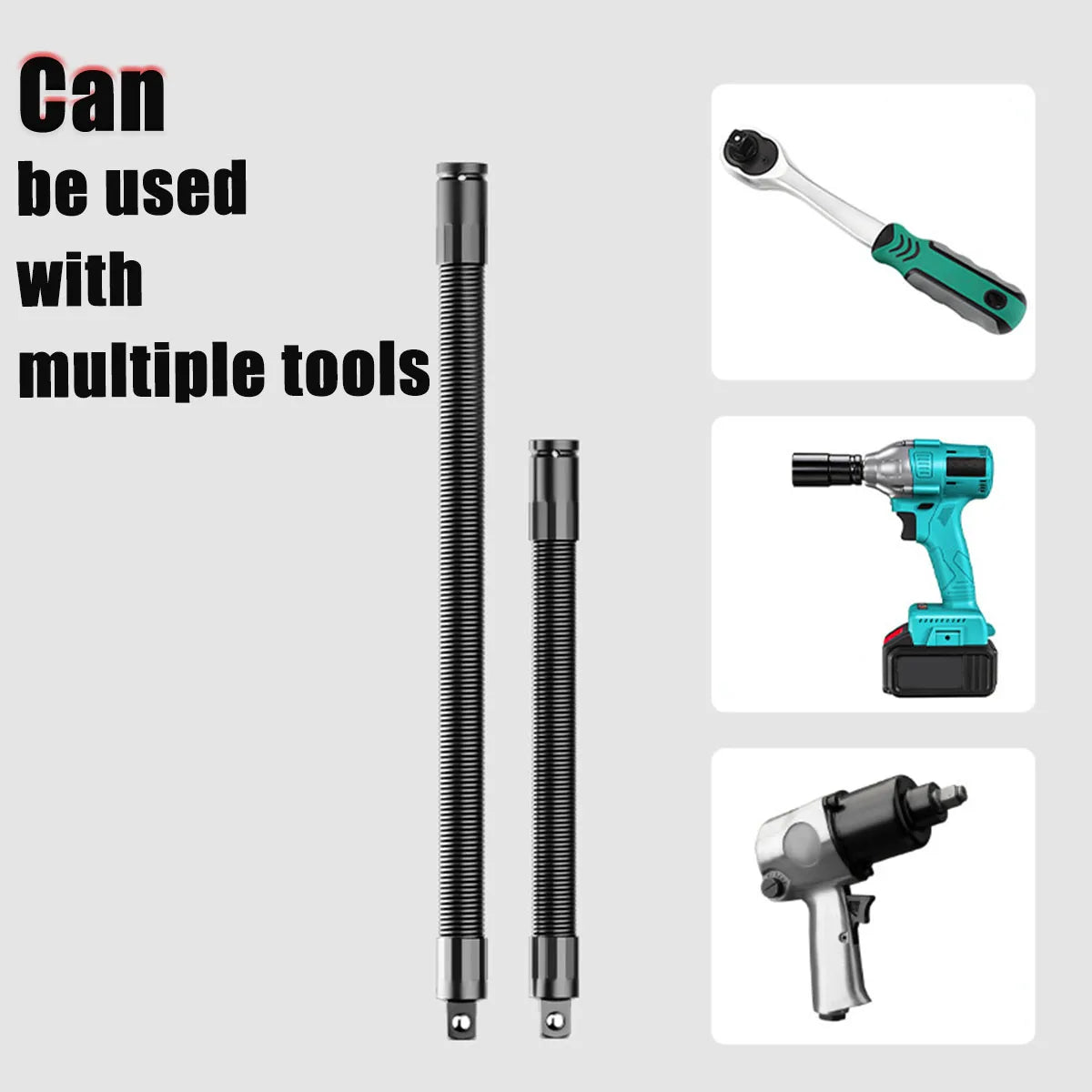 Flexible Socket Extension Bar Set – 250mm & 350mm | 1/4" 3/8" 1/2" Drive for Mechanics
