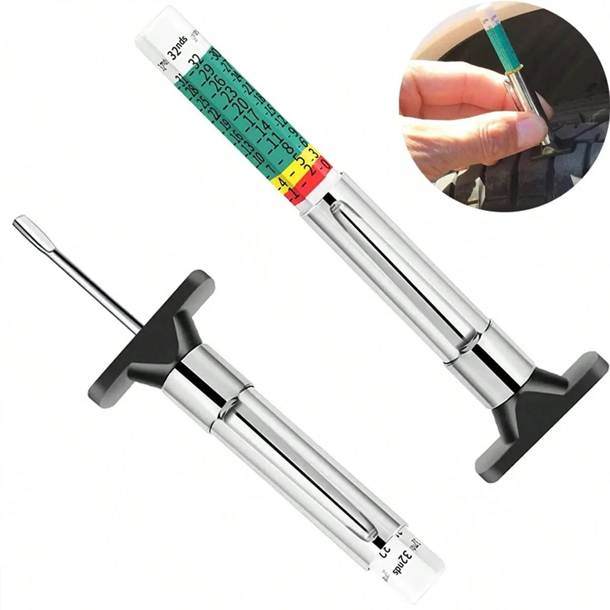 Tire Tread Depth Gauge (0–25mm)