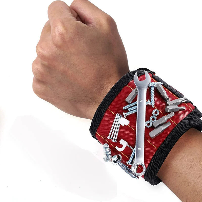 Magnetic Wristband Tool Holder – Strong Magnet Wrist Strap for Screws, Nails & Drill Bits