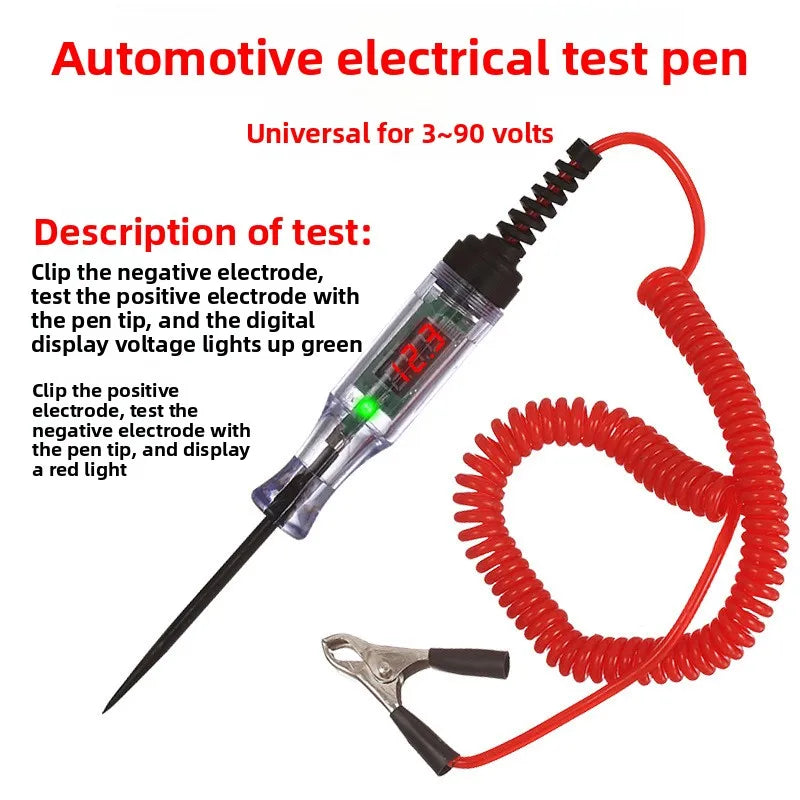 Automotive LED Test Pen – Voltage & Circuit Tester 12V–70V for Car & Truck Repair