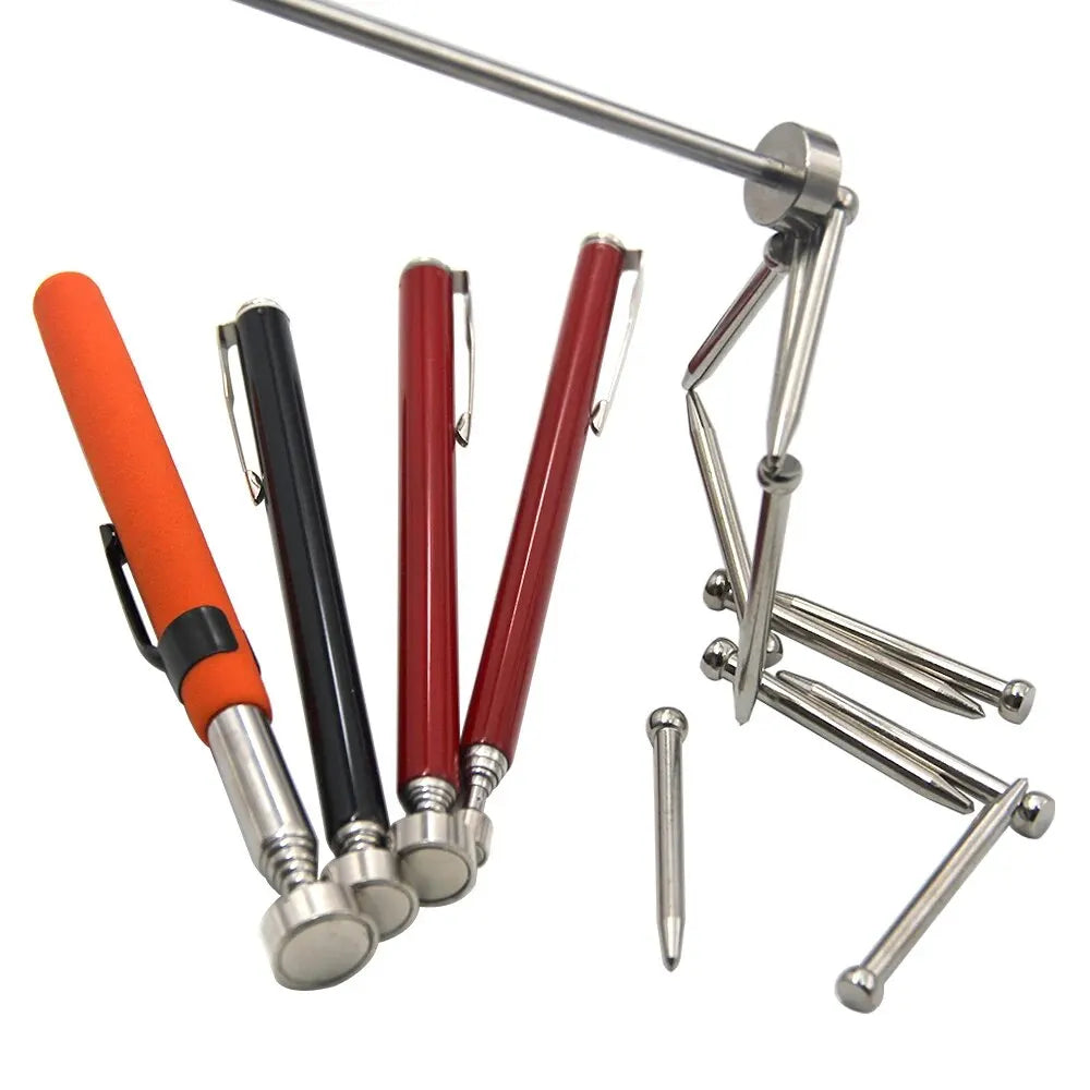 3-Pack Magnetic Retractable Pickup Tools - Telescopic Magnetic Pen Grabbers, 5/8/10 lb (2.3/3.6/4.5 kg), Extendable 5.3–28.7 in (135–730 mm)