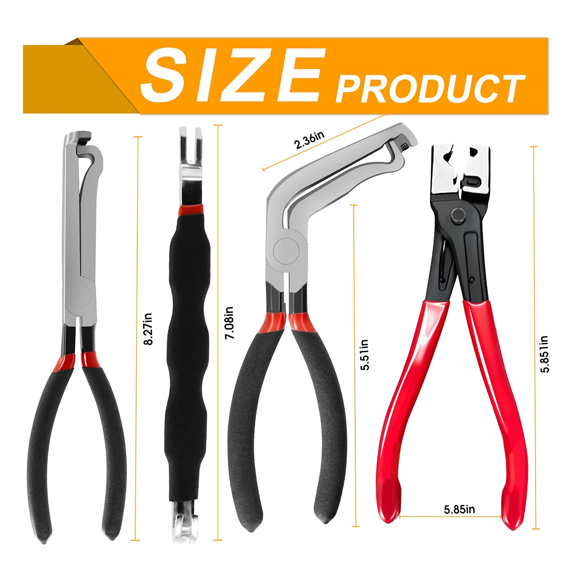 Car Disassembly Tools – Hose Clamp, Fuel Line & Trim Removal Pliers for Auto Mechanics