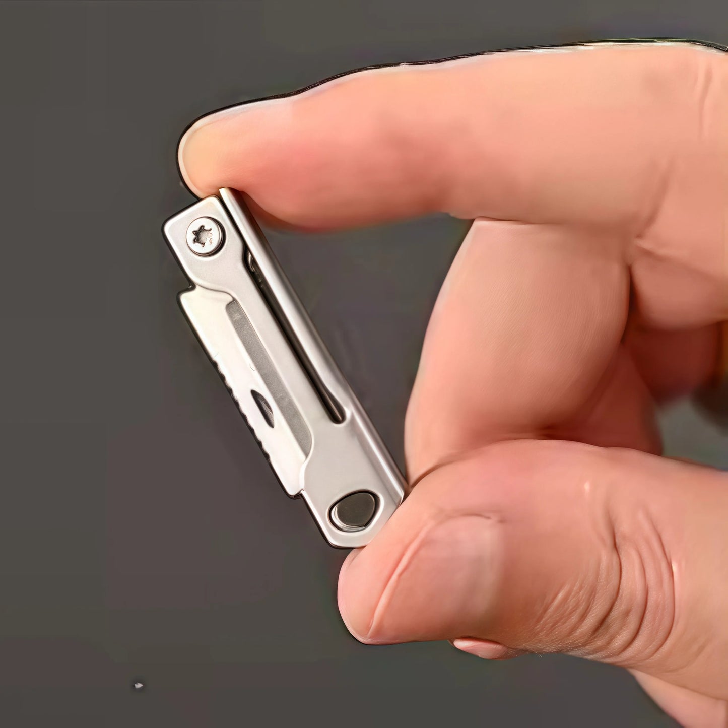 Stainless Steel Mini Folding Pocket Knife — EDC Keychain Knife for Camping, Hiking & Everyday Carry