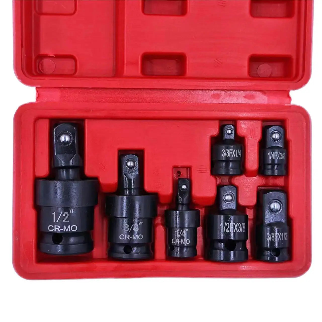 Universal Socket Joint & Adapter Set – 90° & 360° Swivel U-Knuckle | 1/4", 3/8" & 1/2" Drive | Single & Multi-Piece Kits