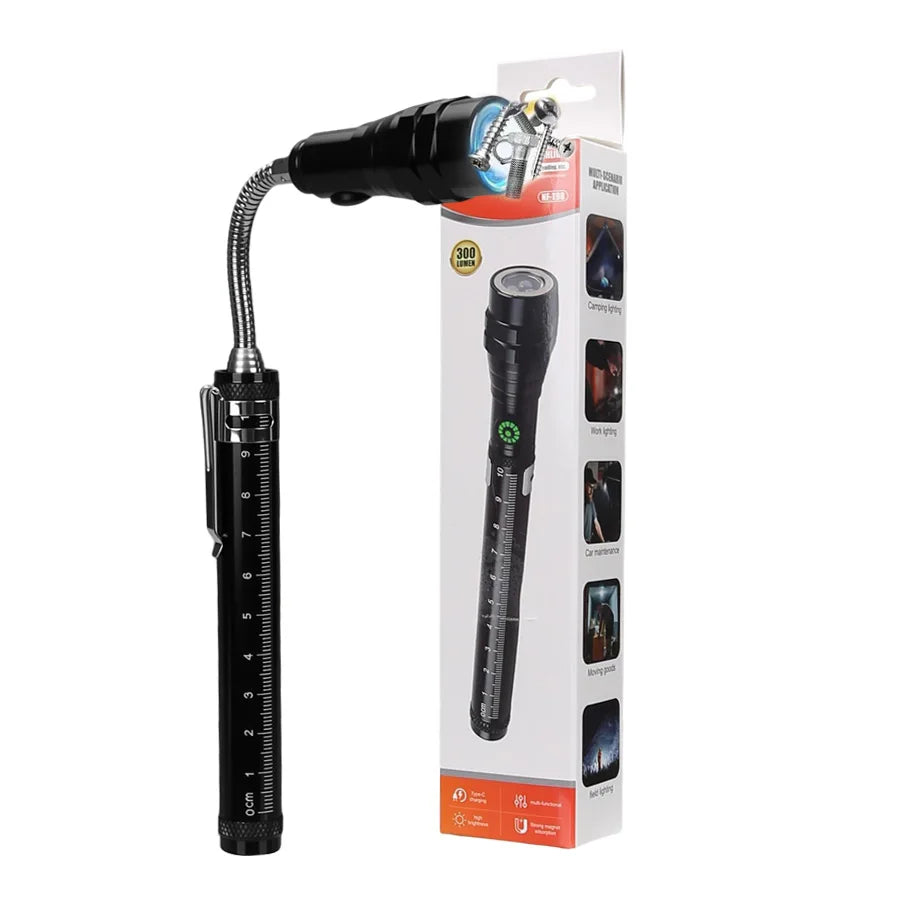 Rechargeable LED Work Light – Magnetic Hook Hanging Light for Mechanics & Job Sites